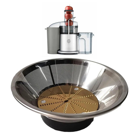 Stainless Steel Juicer Replacement Mesh Filter Basket And Cutter Assembly For Centrifugal Juicers Go To 5 Inch Fits WJE4001D WJE2802D Electric Machines Durable Juicing Components For Maximum Extraction, 5-inch stainless steel juicer mesh basket and cutter assembly