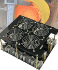 Badass 5000W Induction Heating Board with Heavy Duty Spiral Coil, black with cooling fans, for melting metals and quick quenching.