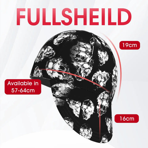 Reversible Welding Cap Skull Style With 260g Martin Fireproof Outer Fabric And 100 Percent Cotton Lining, shown in side view, black.