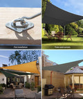 DIY Friendly Heavy Duty Sun Shade Sail Hardware Kit In 304 Stainless Steel For Garden Rectangular And Triangular Shade Sails Canopy Installation Awning Attachment Set With Reliable Fixing Accessories on flat, indoor, outdoor corners, and trees.