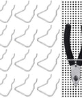 Stainless Steel Double Loop Pegboard Hooks Set For Plier Holders 16 Piece Heavy Duty Tool Organizer Display Hooks For Garage Shop Shed Store Shelves Keeps Tools Neat And Ready To Grab