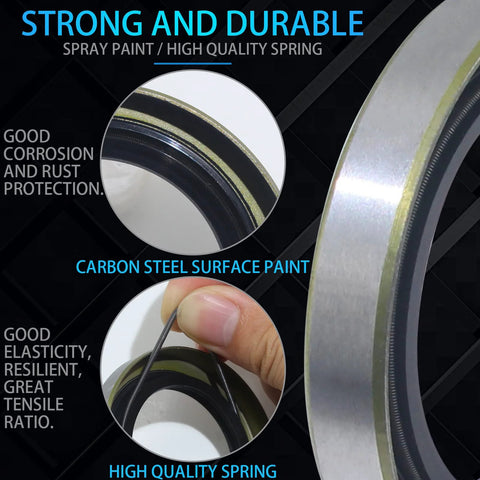 Trailer axle hub grease seal with pin for 3500lb spindles; metal outer ring with rubber seal