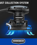 Beast Of A 1.4 Amp Detail Sander With 12000 OPM Dust Collection System and Quick Swap Triangular Detail Attachment