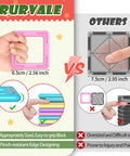 Awesome 100 Piece Magnetic Tiles Set For Kids Magnetic Blocks STEM Toy For Ages 3 To 8 Build Cars Castles And More Hands On Learning With Colorful Macaron Blocks Ideal Gift For Boys And Girls. 6.5cm pink tile vs 7.5cm gray tile size comparison