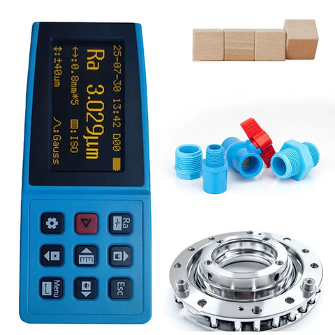 Portable Surface Roughness Tester Handheld Profilometer With Ra Rz Rq Rt Multi Parameter Profiling Data Storage And Output Pro Grade Metrology Gauge for precision inspection.