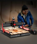 Beefy Desktop CNC Router For Engraving And Laser Cutting All In One 600x500mm Working Area 3 Axis Machine With 500W Spindle in action