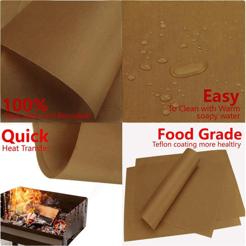Nonstick Teflon Sheet for Heat Press Transfers, waterproof PTFE paper, 11.8x39.4 inches, showcasing features like easy cleaning and heat resistance.