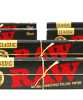 Classic Black King Size Slim Rolling Papers 44x110mm Six Packs 192 Papers for a Smooth Slow Burn Sesh Natural Unrefined