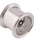 2-inch stainless steel tri-clamp filter plate with 6mm holes, front close-up view