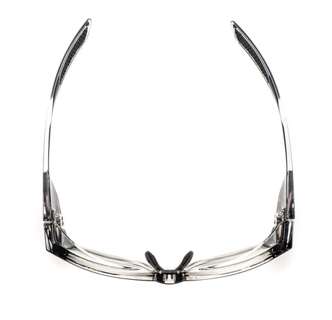Radiation Safety Eyewear With Permanent Side Shields And Distortion Free SF6 Schott Lenses, 0.75mm Lead Equivalency, top view.