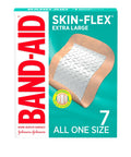 Band-Aid Skin-Flex Extra Large adhesive bandages, all one size, 7 ct, front of box
