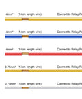 Five Pack 12V 80A Heavy Duty SPDT Car Relays With Harness Socket Kit wiring diagram showing relay pin connections and wire gauges.