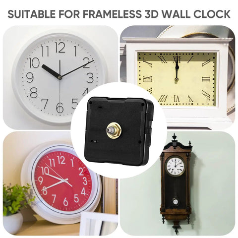 Quartz Clock Movement Replacement For DIY Projects With Quiet Sweep Technology Silent Battery Operated Nifty Wall Clock Mechanism