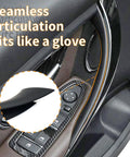 Close-up of BMW Interior Door Pull Handle Covers 2 Pack Easy Install Left And Right Black for 3 Series and 4 Series 2012-2018.