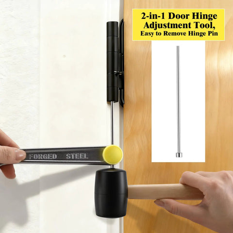 Knuckle Bender With Built In Hinge Pin Remover Heavy Duty Steel Door Hinge Adjustment Tool For Sticking Or Misaligned Doors Universal Fit For Residential Hinges No Fuss Diy Home Repair