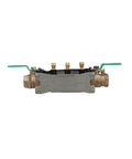 Heavy Duty 1-1/2 Inch 350XL Double Check Backflow Preventer With Plug And Play Top Mounted Test Cocks Ezswap Vessel And No Fuss Flush Setup For Built Rugged Job Sites, bronze body with test cocks