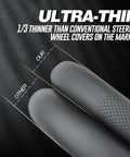 Comparison of Top Shelf Nappa Leather Steering Wheel Cover For Cars Universal Fit Non Slip Grip with thinner alternative for better grip.
