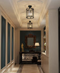 Pendant Light Fixtures For Ceiling And Kitchen Island, hip modern black chandeliers in entryway with polished tempered glass.