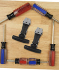 Heavy Duty Rubber Hood Latch Kit For Engines And Tool Boxes shown with screwdrivers on a wooden surface