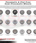 Top Shelf 6 X 2 Pneumatic Replacement Wheel Assembly Featuring 2.25 Centered Hub And Hella Smooth Ball Bearings for carts.