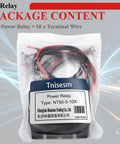 2 Pack Power Relay AC 120V Coil 30A SPDT 1NO 1NC With Flange Mounting And 10 Quick Connect Terminals Wires Mini Relay NT90-AC120V-10X For Easy Install And Rugged Pro Grade Control., package with 2 relays and 10 terminal wires