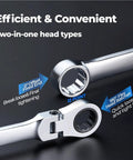 Badass Extra Long 10mm Metric Flex Head Ratcheting Wrench Built Different For Quick Tightening And Loosening Tasks Without Any Sweat Under Pressure with offset and flex heads.