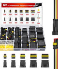 Extensive 1 2 3 4 5 6 Pin Electrical Connector Set Waterproof Quick Connect Plugs in kit with copper terminals for vehicles