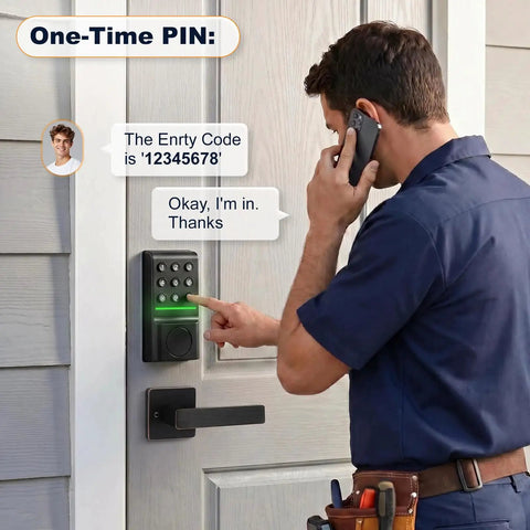 Seamless Keyless Entry Deadbolt With Offline Smart Keypad Doorlock Silent Night Mode Led Indicator For Rock Solid Home Security And Easy Peasy Installation
