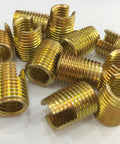 Top Tier 50 Pcs Slotted Self Tapping Thread Repair Kit Covering M3 To 12mm Durable Carbon Steel Fasteners For Quick DIY Fixes And Heavy Duty Maintenance Jobs Around The Shop., gold carbon steel threaded repair inserts for M3 to 12mm threads