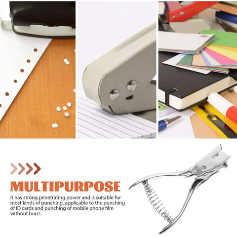Go To Portable Manual Oval Hole Puncher For Home And Office Use Single Hole Punch With 8 Sheet Capacity In Silver Metal