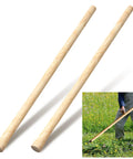 2 Pack 54 To 55 Inch Solid Wood Garden Tool Replacement Handles For Digging Fork Spade And Shovel Rake Fits 1.38 To 1.77 Inch Diameter