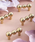 Heavy Duty Solid Brass Cabinet Knob With A Slick Single Hole Design And Top Shelf Modern Hardware Upgrade For Kitchens Cupboards Wardrobes And Bedroom Furniture, smooth gold finish, modern design.