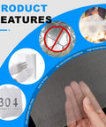Product features of Six Pack 12 By 8 Inch Heavy Duty Stainless Steel Wire Mesh Screen With 1mm Holes And 20 Mesh No Rust Easy To Cut Durable Metal Mesh