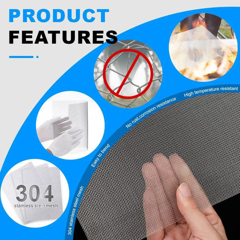 Product features of Six Pack 12 By 8 Inch Heavy Duty Stainless Steel Wire Mesh Screen With 1mm Holes And 20 Mesh No Rust Easy To Cut Durable Metal Mesh