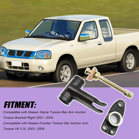 Right Torsion Bar Arm Anchor Bracket For Nissan Xterra And Frontier 1999 2004 V6 Passenger Side Mount Replaces 54210 9Z000 54080 2S600 Durable Suspension Replacement Part, black steel bracket with bolt
