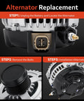 Steps for installing Alternator Replacement 2.5L For 2012 2015 Toyota Camry 2.5L RAV4 2009 2012 Scion tC 2011 2016