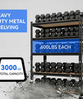 5 Tier Beefy Heavy Duty Metal Storage Shelving Rack With Adjustable Shelves, 3000 lb total capacity, 60 in high