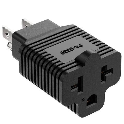 All In One NEMA Power Adapter Plug And Play Converts 125V 15A Household To 250V 20A NEMA T Blade For EV Charging And Heavy Duty Electronics