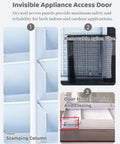 Top Shelf Heavy Duty Metal Louvered Vent Access Panel 28x28 Inch Attic Ceiling Inspection Cover With Built In Airflow Grille close-up of stamping column and hinge mechanism
