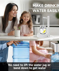 5 Gallon Desktop Water Dispenser With Portable Pump Countertop Electric Water Pump For Home Office Desk And Outdoor Use USB C Fast Charging Compact Cool White in home setting