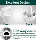 Air Conditioner Control Knob Replacement For WJ12X24802 White Plastic Knob 2 Pack Fits GE Hotpoint AHV05LYW1 Front and Back View