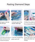 Steps for using Diamond Art Painting Kit For Adults And Beginners, 5D Full Drill Round Canvases, Plant And Flower Themed Diamond Dot Art