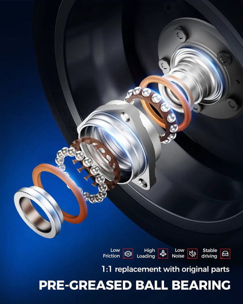 Ready To Roll Rear Wheel Hub Bearing Assembly Pair For Subaru Outback Legacy Ascent Forester Wrx St 2015 To 2021 showing pre-greased ball bearing components.