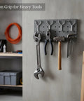Sturdy Pegboard Wall Storage Rack With Integrated Hooks For Garage And Shop Heavy Duty Metal Tool Organizer holding tools
