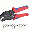 Ratchet Crimp Tool With Terminal Removal Kit And Pin Extraction Set For Automotive And Electronics, 45 Steel, For AWG 23-16