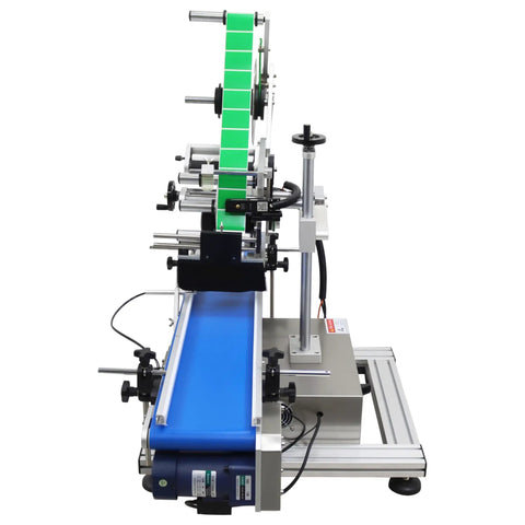 Automatic Desktop Conveyor Labeler 110V Works Like A Charm For Crisp Flat Applications 25-50 Pcs Per Min Handles 4-16Cm Cylinders Smooth Glide Roller.