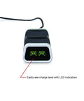 Dual PS5 Controller Charging Station With Rapid Safe Power Indicators showing LED charge indicators on a sleek design.