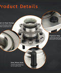 Beefy Rear Driver And Passenger Side Wheel Hub And Bearing Assembly For Hyundai Azera 2011 To 2017 Sonata Close-up Details