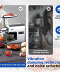 Heavy Duty Electric Meat Grinder Crushing Tough Cuts Up To Five Pounds A Minute Powered By Pure Copper Motor featuring 304 stainless steel.
