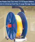 Rugged Wire Spool Rack For Shops And Job Sites, plastic disc holds cable neatly for durable storage